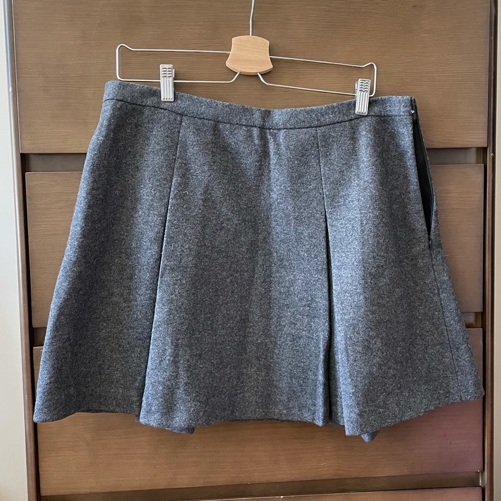 Red Valentino wool pleated mini skirt